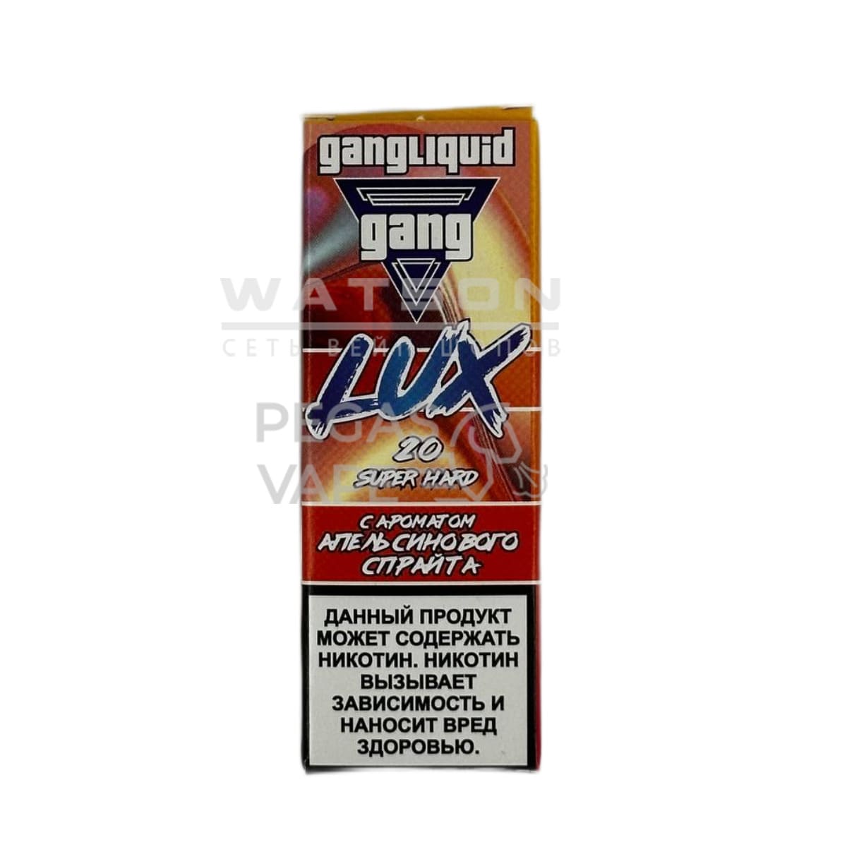 Жидкость GANG LUX SUPER HARD (Апельсиновый Спрайт) 30 мл 2% (20 мг/мл) Strong Жидкость GANG LUX SUPER HARD (Апельсиновый Спрайт) 30 мл 2% (20 мг/мл) Strong - Купить с доставкой в Красногорске