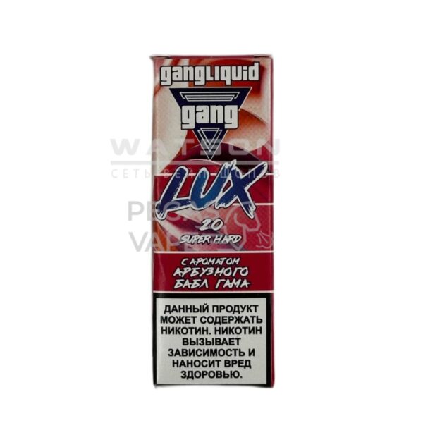 Жидкость GANG LUX SUPER HARD (Арбузный бабл гам) 30 мл 2% (20 мг/мл) Strong - Купить с доставкой в Красногорске