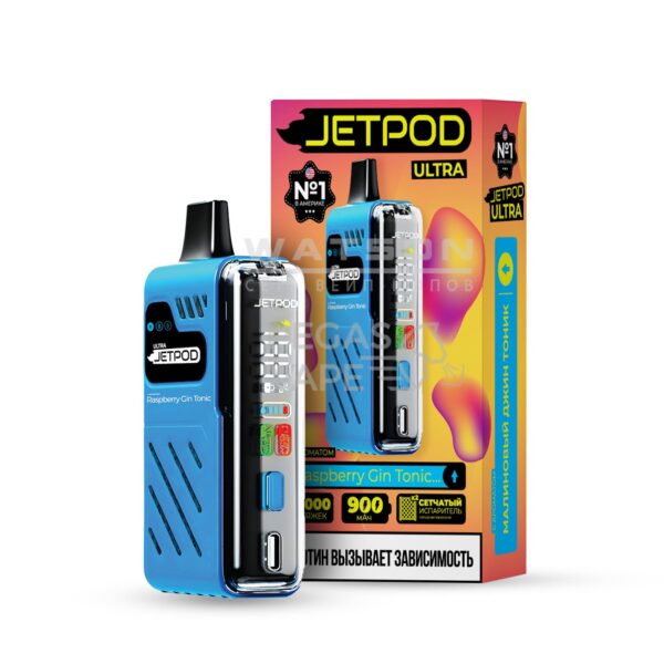 Электронная сигарета JETPOD ULTRA 14000 Raspberry gin tonic (Малиновый Джин тоник) - Купить с доставкой в Красногорске