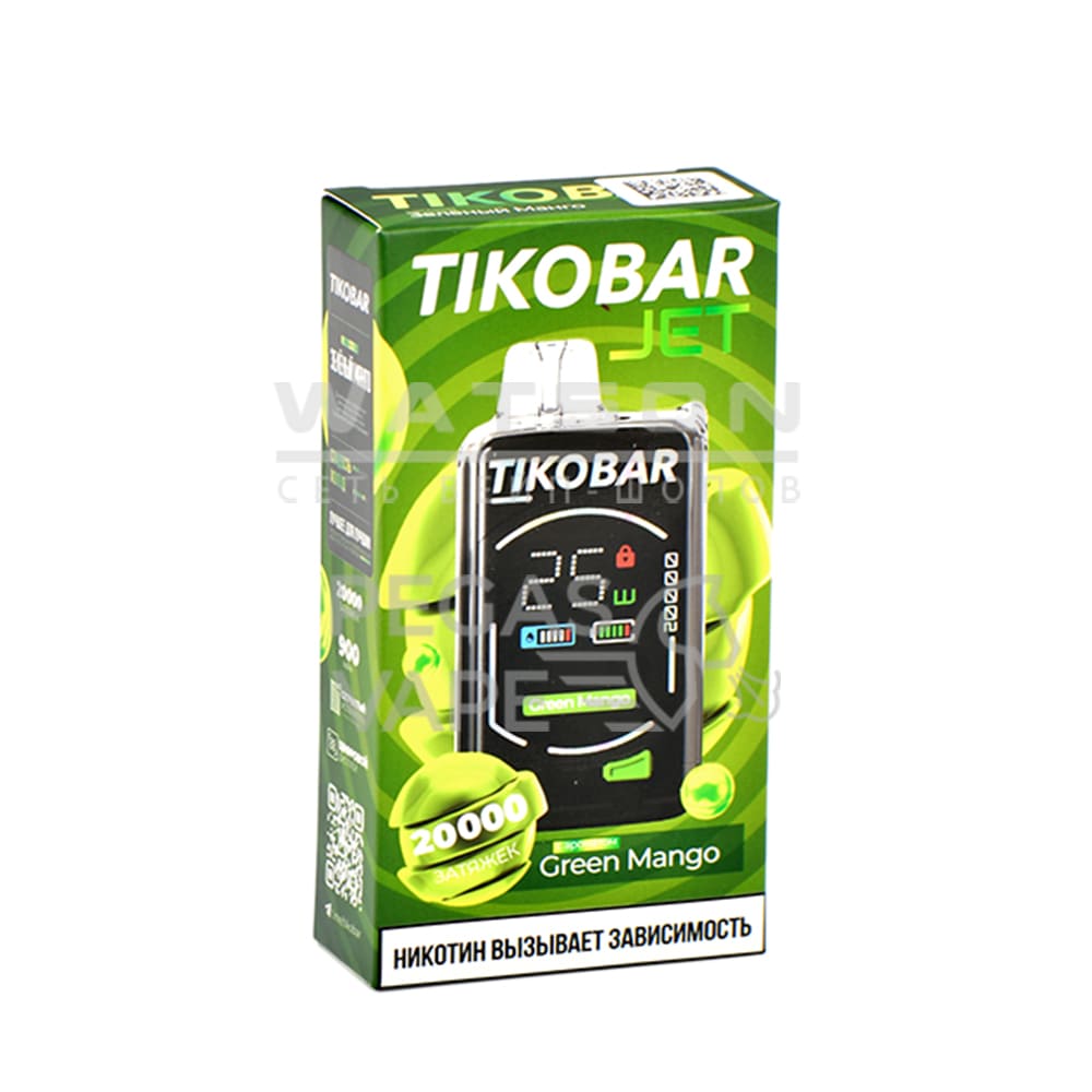 Электронная сигарета TIKOBAR JET 20000 Green mango (Зеленое манго) Электронная сигарета TIKOBAR JET 20000 Green mango (Зеленое манго) - Купить с доставкой в Красногорске