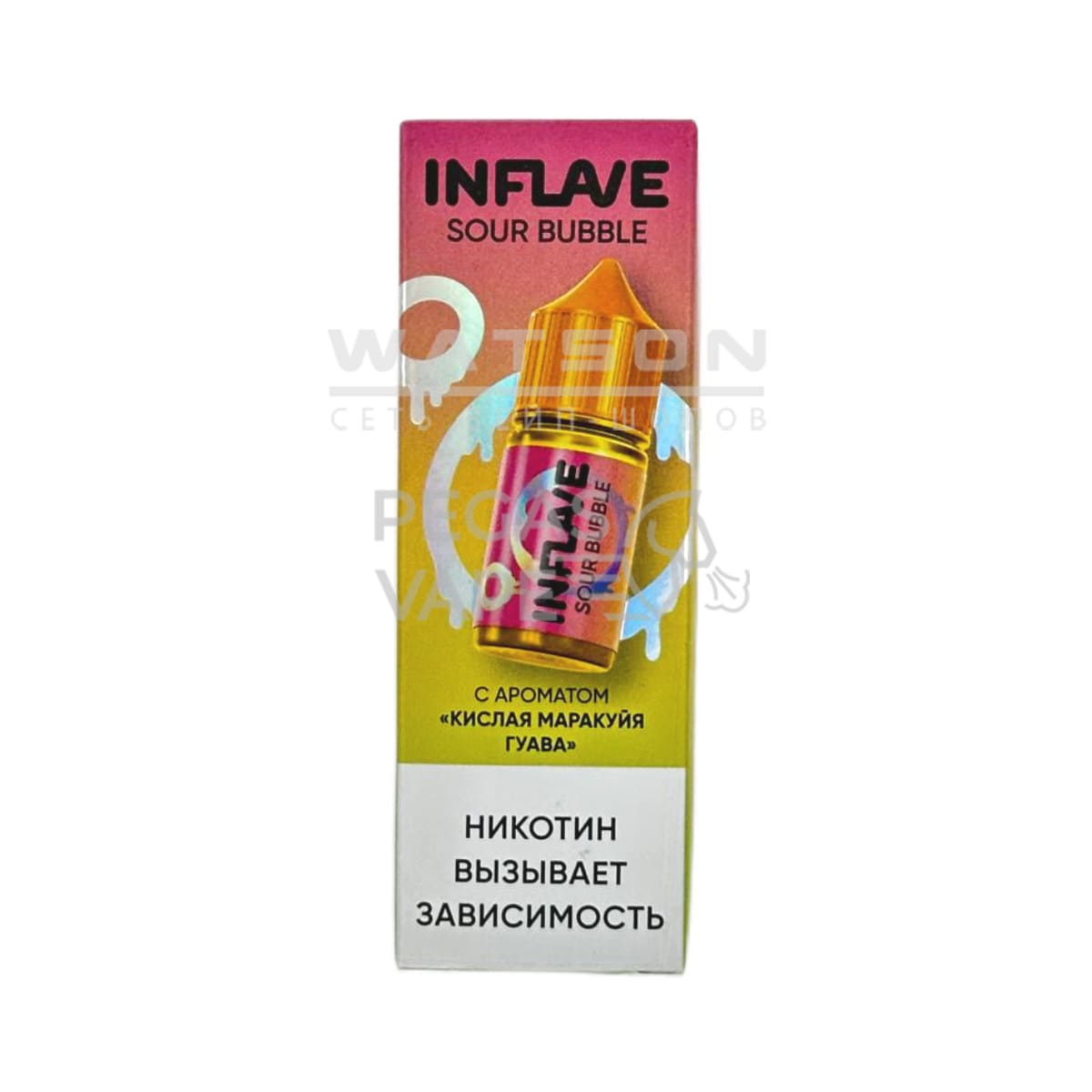 Жидкость INFLAVE BUBBLE (Кислая маракуйя гуава) 30 мл 2% (20 мг/мл) Жидкость INFLAVE BUBBLE (Кислая маракуйя гуава) 30 мл 2% (20 мг/мл) - Купить с доставкой в Красногорске