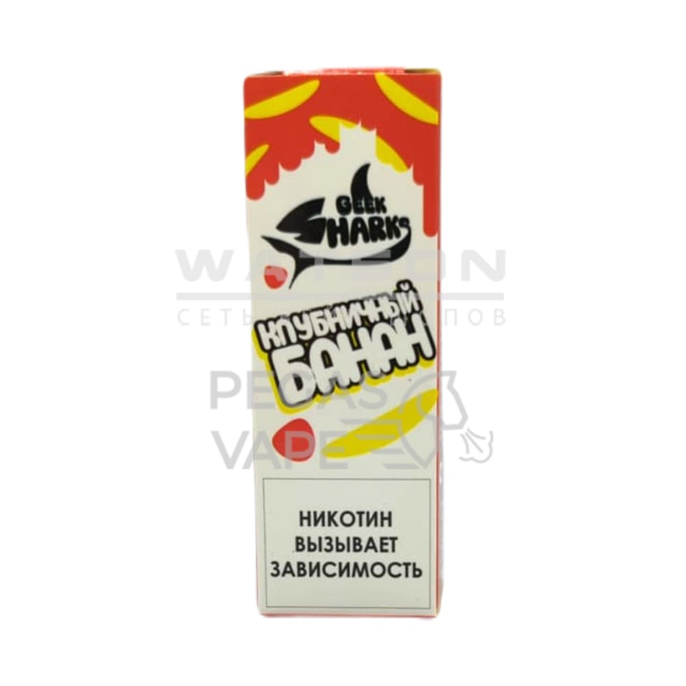 Жидкость Geek Sharks PREMIUM (Клубничный банан) 30 мл 2% (20 мг/мл) - Купить с доставкой в Красногорске