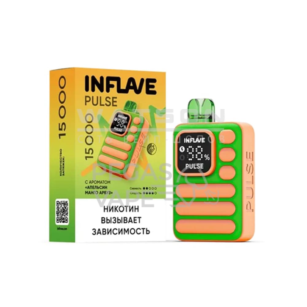 Электронная сигарета INFLAVE PULSE 15000 (Апельсин Манго Арбуз) Электронная сигарета INFLAVE PULSE 15000 (Апельсин Манго Арбуз) - Купить с доставкой в Красногорске