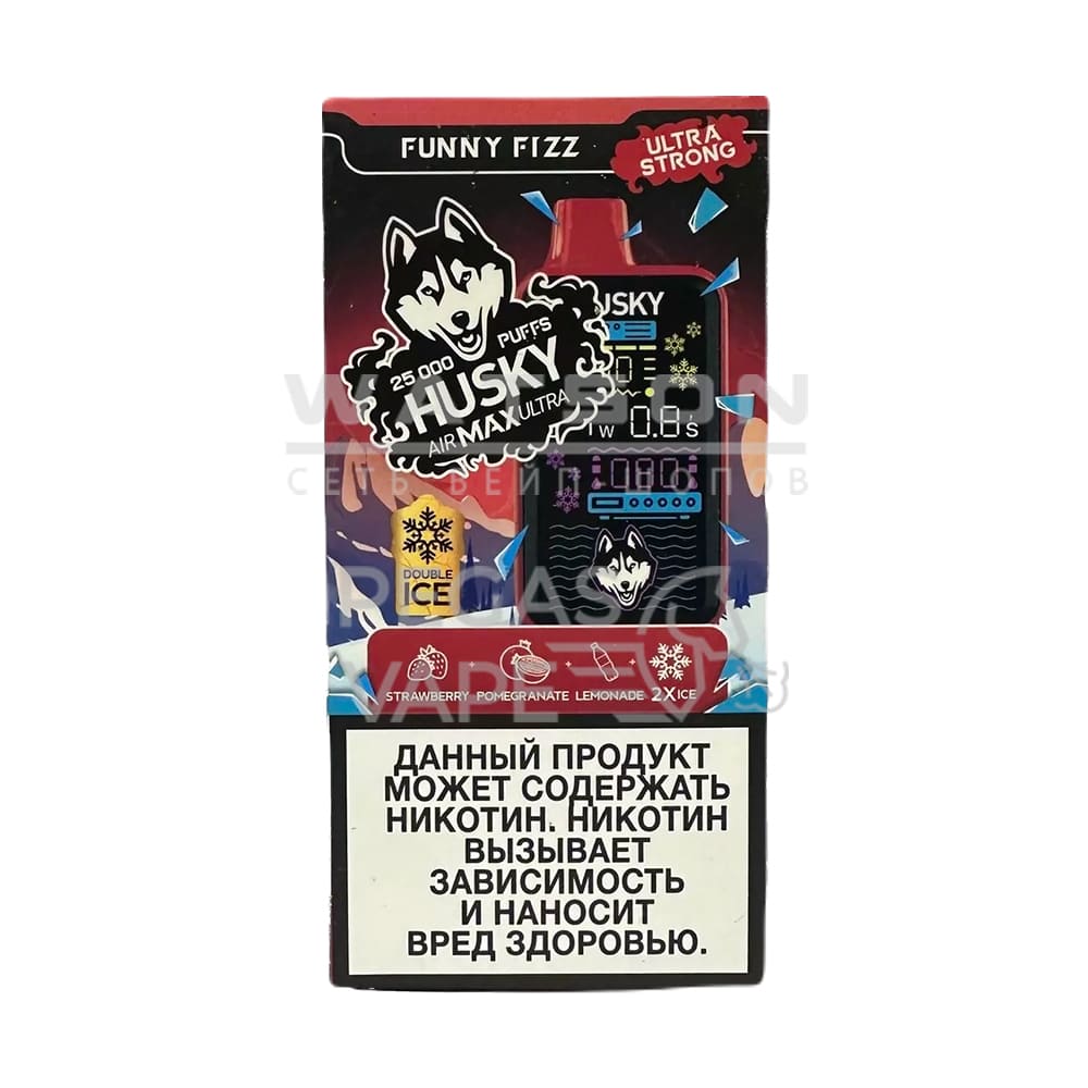 Электронная сигарета HUSKY AIR MAX ULTRA STRONG 25000 Funny Fizz (Клубника Гранат) Электронная сигарета HUSKY AIR MAX ULTRA STRONG 25000 Funny Fizz (Клубника Гранат) - Купить с доставкой в Красногорске