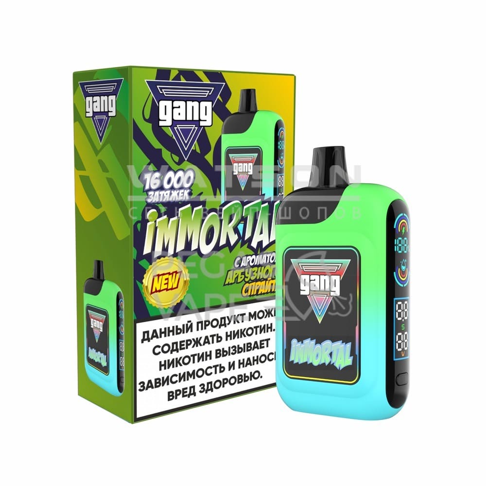 Электронная сигарета GANG IMMORTAL 16000 (Арбузный спрайт) Электронная сигарета GANG IMMORTAL 16000 (Арбузный спрайт) - Купить с доставкой в Красногорске
