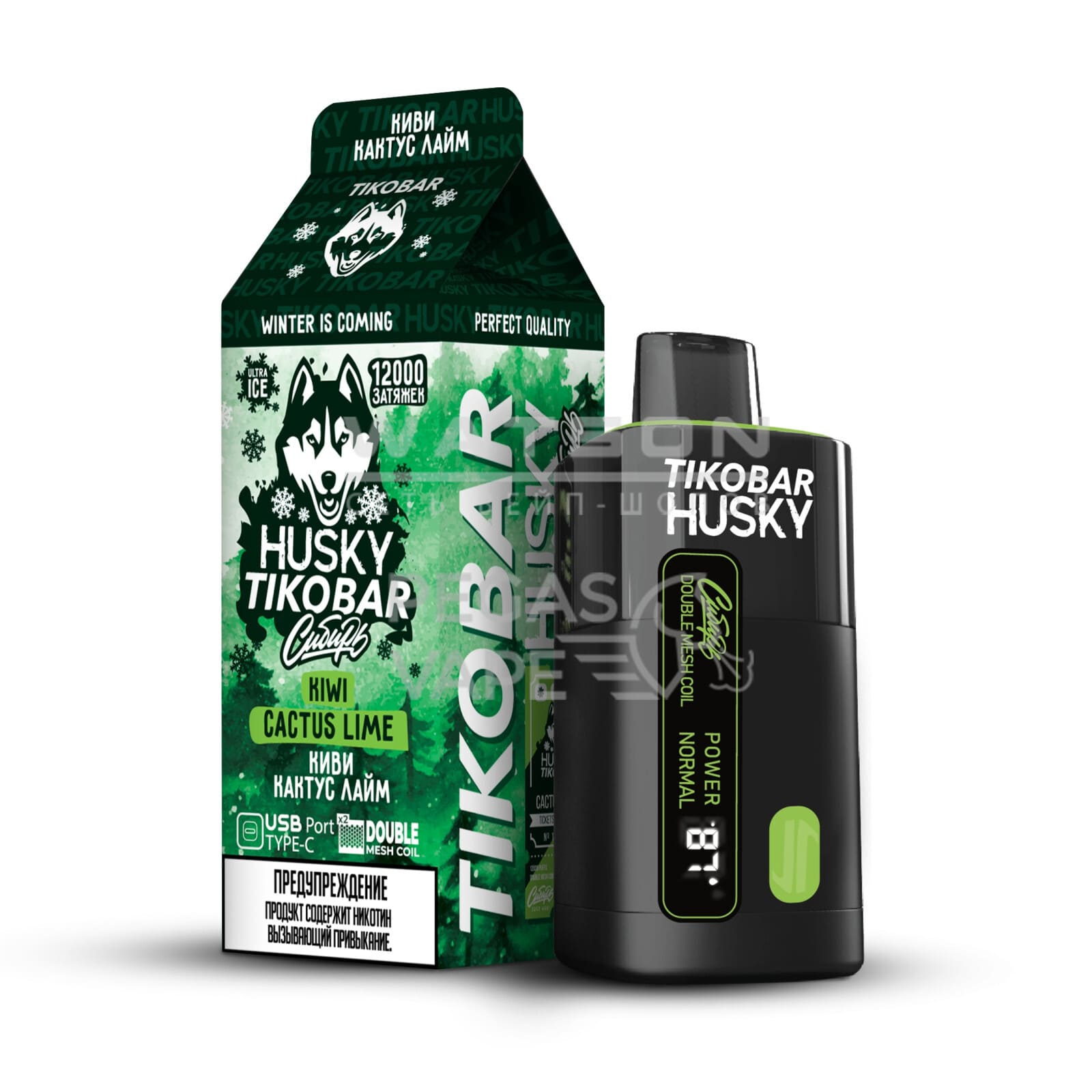 Электронная сигарета HUSKY x TIKOBAR 12000 Strong (Киви кактус лайм) Электронная сигарета HUSKY x TIKOBAR 12000 Strong (Киви кактус лайм) - Купить с доставкой в Красногорске