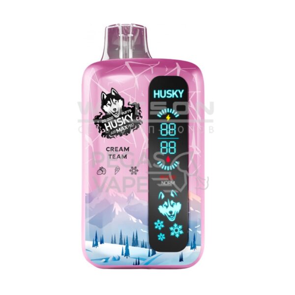 Электронная сигарета Husky Air Max PRO Ultra Strong 20000 Cream Team (Клубничное мороженое) - Купить с доставкой в Красногорске