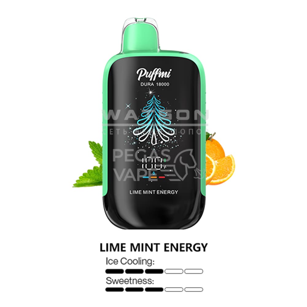 Электронная сигарета PUFFMI DURA 18000 (Лайм мята энергетик) Электронная сигарета PUFFMI DURA 18000 (Лайм мята энергетик) - Купить с доставкой в Красногорске