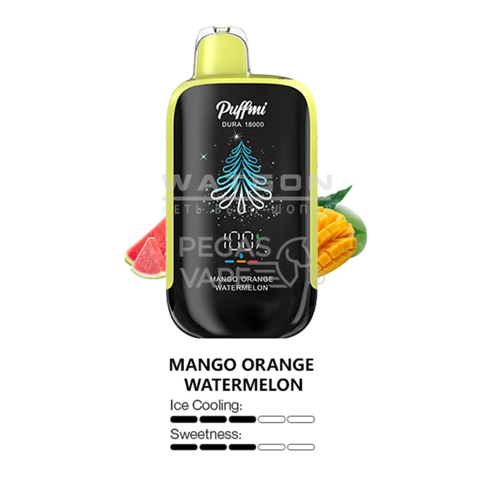 Электронная сигарета PUFFMI DURA 18000 (Манго апельсин арбуз) Электронная сигарета PUFFMI DURA 18000 (Манго апельсин арбуз) - Купить с доставкой в Красногорске