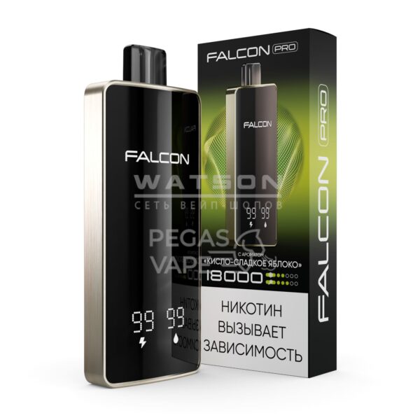 Электронная сигарета FALCON PRO 18000 (Кисло- сладкое яблоко) - Купить с доставкой в Красногорске