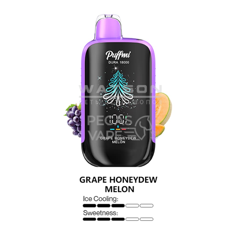 Электронная сигарета PUFFMI DURA 18000 (Виноградная медовая дыня) - Купить с доставкой в Красногорске