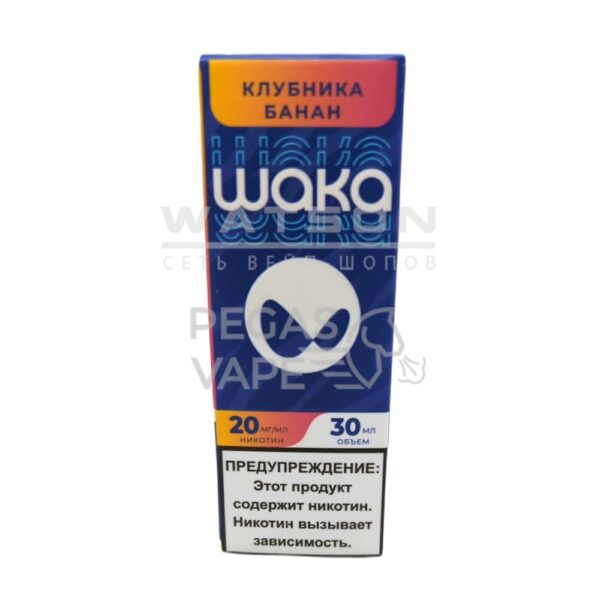 Жидкость WAKA Salt Strong (Клубника банан) 30 мл 2% (20 мг/мл) Strong - Купить с доставкой в Красногорске