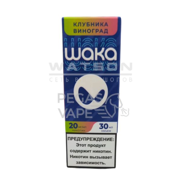 Жидкость WAKA Salt Strong (Клубника виноград) 30 мл 2% (20 мг/мл) Strong - Купить с доставкой в Красногорске