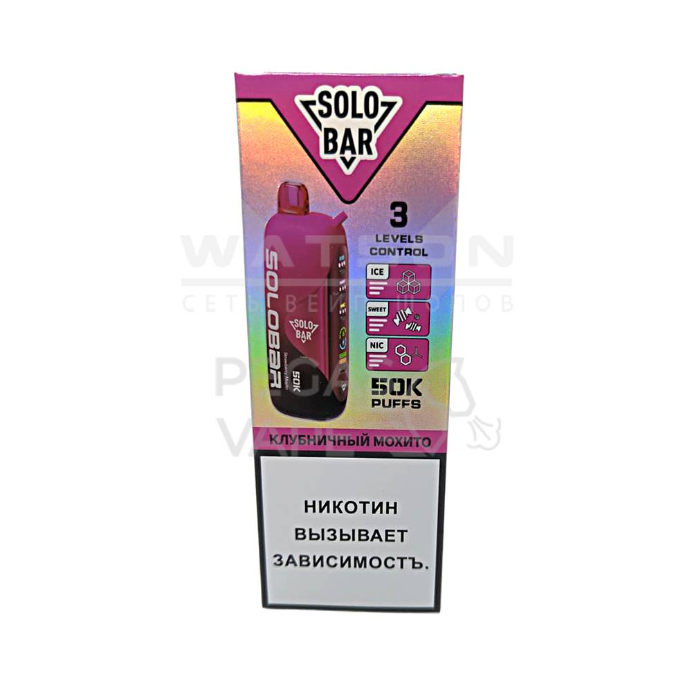 Электронная сигарета SOLOBAR 50000 (Клубничный мохито) Электронная сигарета SOLOBAR 50000 (Клубничный мохито) - Купить с доставкой в Красногорске