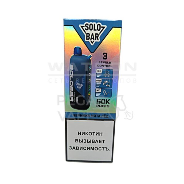 Электронная сигарета SOLOBAR 50000 (Черника мята лед) - Купить с доставкой в Красногорске