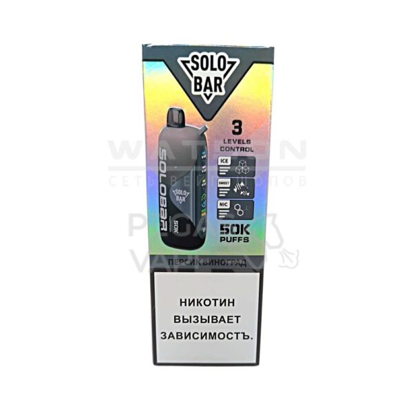 Электронная сигарета SOLOBAR 50000 (Персик виноград) - Купить с доставкой в Красногорске