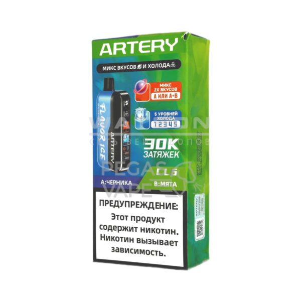 Электронная сигарета Artery CL6 30000 (FLAVOR+ICE edtion)  (Черничная мята) - Купить с доставкой в Красногорске
