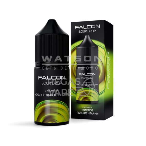 Жидкость FALCON SOUR DROP 30 мл  (Кислое яблоко - лайм) 30 мл 2% (20 мг/мл) - Купить с доставкой в Красногорске