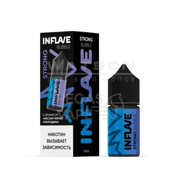 Жидкость INFLAVE BUBBLE STRONG (Кислая черная смородина) 30 мл 2% (20 мг/мл) Strong - Купить с доставкой в Красногорске