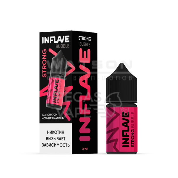 Жидкость INFLAVE BUBBLE STRONG (Сочная малина) 30 мл 2% (20 мг/мл) Strong - Купить с доставкой в Красногорске