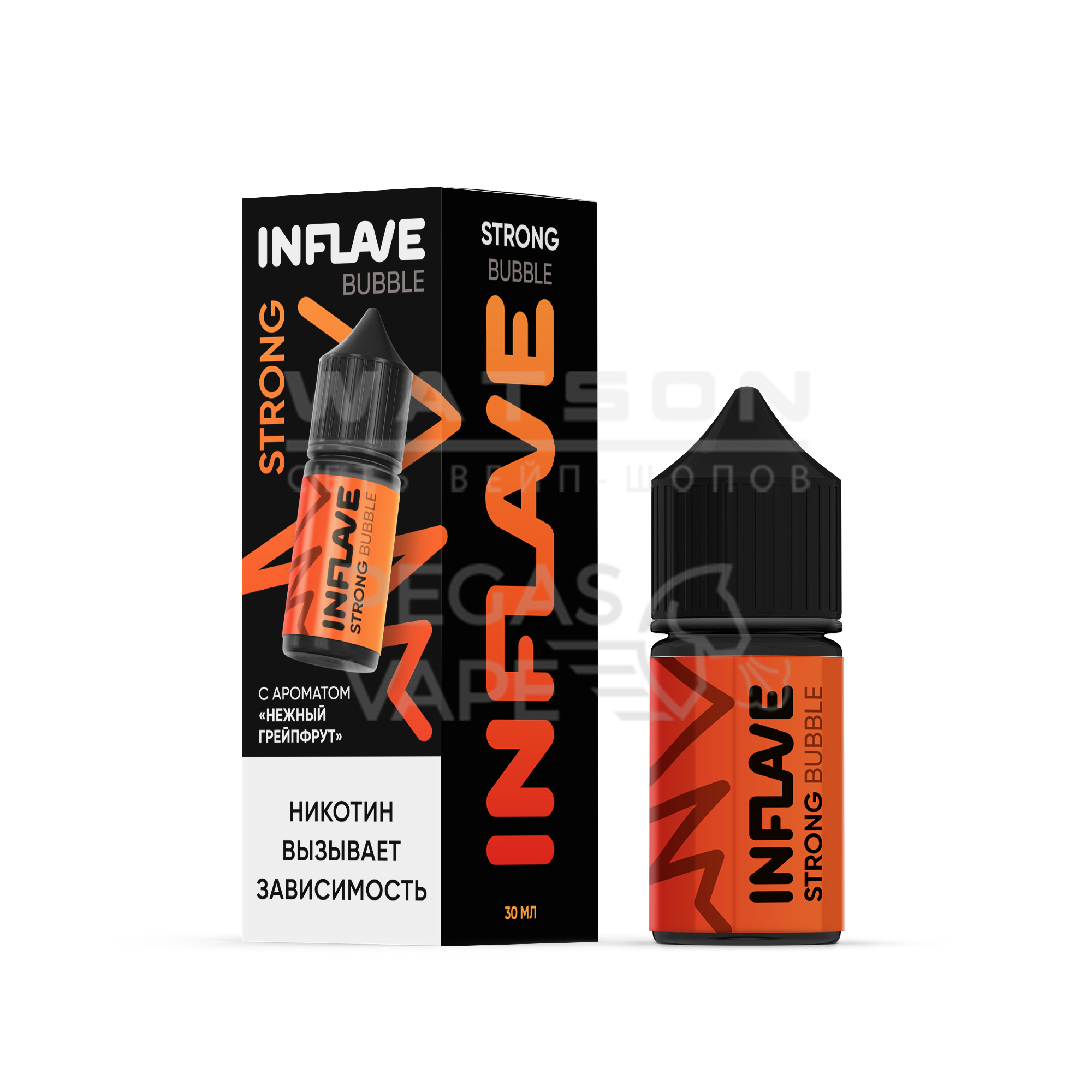 Жидкость INFLAVE BUBBLE STRONG (Нежный грейпфрут) 30 мл 2% (20 мг/мл) Strong Жидкость INFLAVE BUBBLE STRONG (Нежный грейпфрут) 30 мл 2% (20 мг/мл) Strong - Купить с доставкой в Красногорске