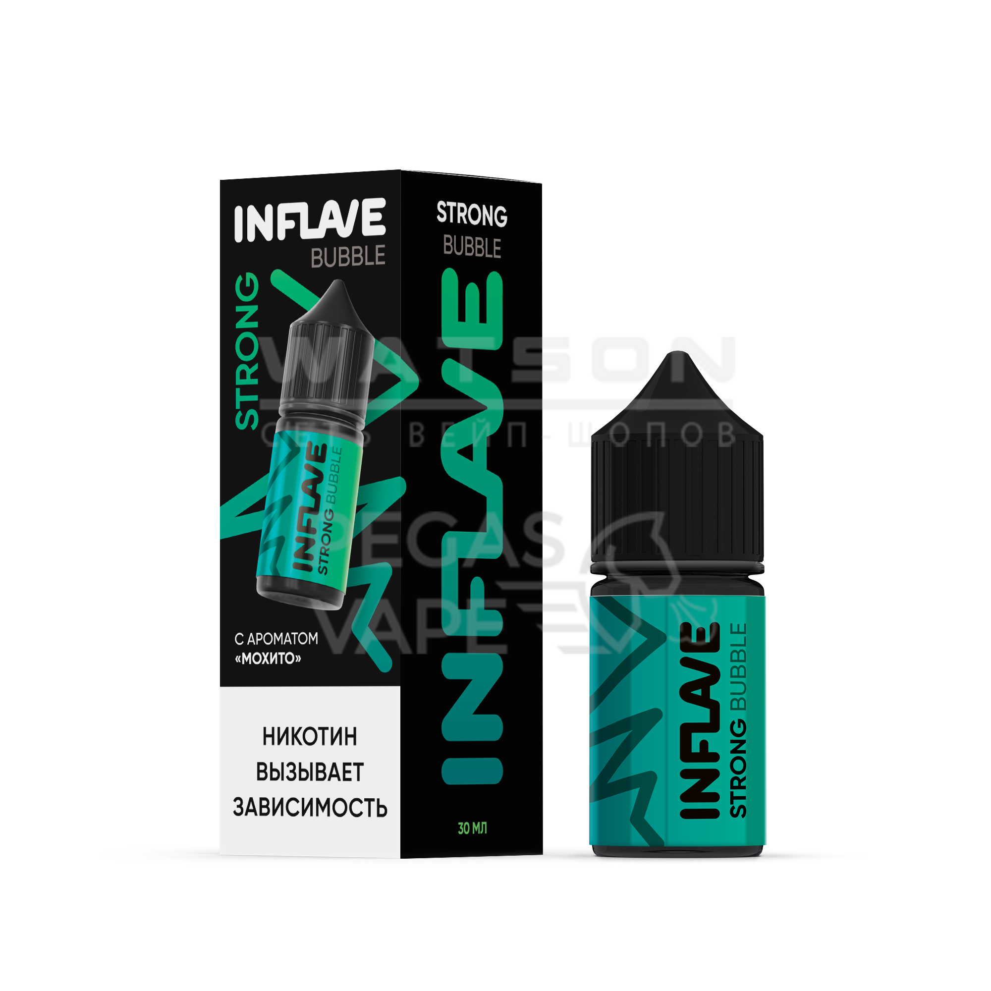Жидкость INFLAVE BUBBLE STRONG (Мохито) 30 мл 2% (20 мг/мл) Strong Жидкость INFLAVE BUBBLE STRONG (Мохито) 30 мл 2% (20 мг/мл) Strong - Купить с доставкой в Красногорске