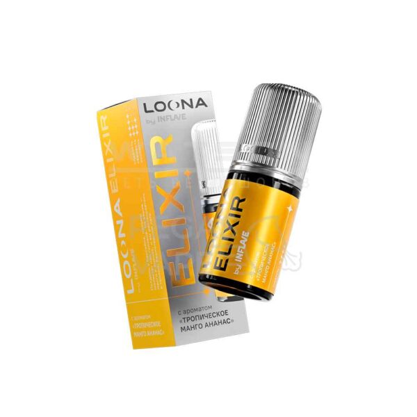 Жидкость LOONA ELIXIR by INFLAVE (Тропический манго ананас) 30 мл 2% (20 мг/мл) - Купить с доставкой в Красногорске