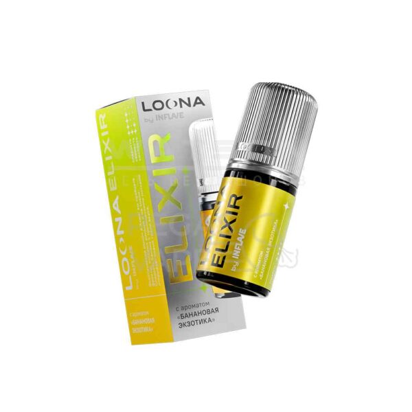 Жидкость LOONA ELIXIR by INFLAVE (Банановая экзотика) 30 мл 2% (20 мг/мл) - Купить с доставкой в Красногорске