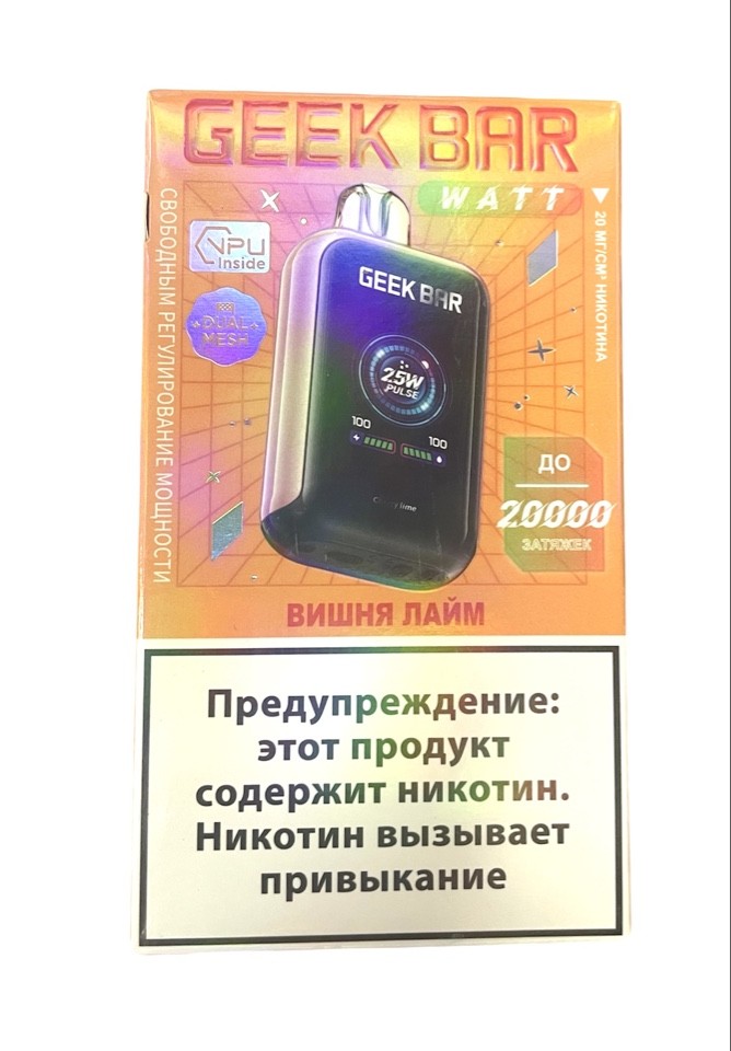Электронная сигарета Geek Bar Watt 20000 (Вишня лайм) Электронная сигарета Geek Bar Watt 20000 (Вишня лайм) - Купить с доставкой в Красногорске