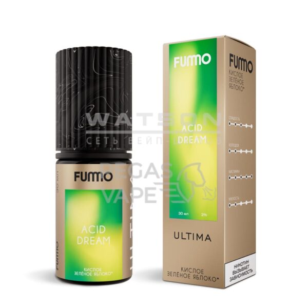 Жидкость FUMMO ULTIMA Кислое зеленое яблоко 30 мл 2% (20 мг/мл) - Купить с доставкой в Красногорске