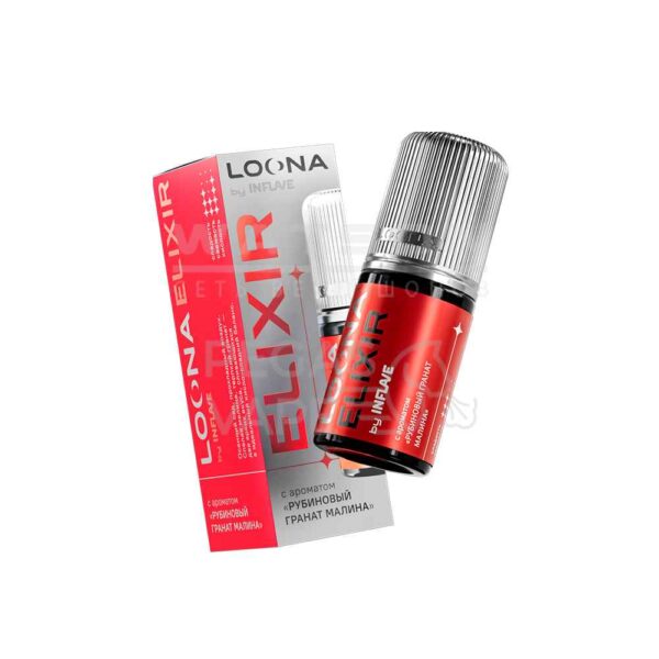 Жидкость LOONA ELIXIR by INFLAVE (Рубиновый гранат малина) 30 мл 2% (20 мг/мл) - Купить с доставкой в Красногорске