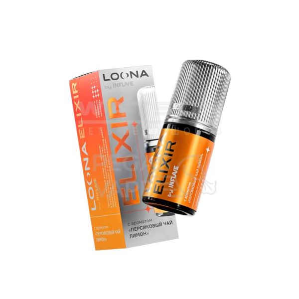 Жидкость LOONA ELIXIR by INFLAVE (Персиковый чай лимон) 30 мл 2% (20 мг/мл) - Купить с доставкой в Красногорске