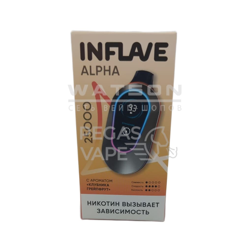 Электронная сигарета INFLAVE ALPHA 25000 (Клубника Грейпфрут) - Купить с доставкой в Красногорске