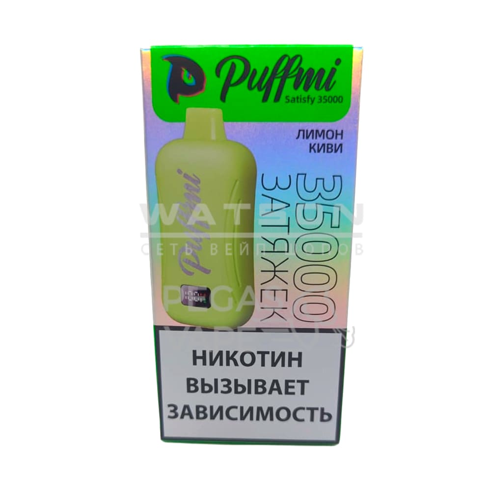 Электронная сигарета PuffMi Satisfy 35000 (Лимон киви) Электронная сигарета PuffMi Satisfy 35000 (Лимон киви) - Купить с доставкой в Красногорске