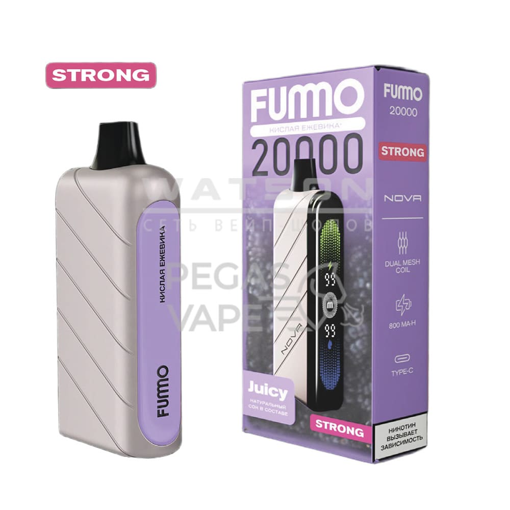 Электронная сигарета Fummo NOVA 20000 Strong (Кислая Ежевика) Электронная сигарета Fummo NOVA 20000 Strong (Кислая Ежевика) - Купить с доставкой в Красногорске