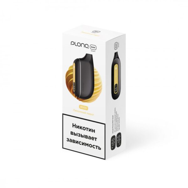 Электронная сигарета PLONQ MAX SMART 8000 (Лимонный пирог) - Купить с доставкой в Красногорске