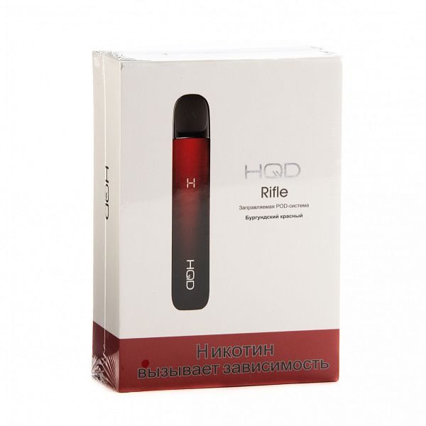 HQD Riffle (Заправляемая POD-система 450 mah+2сменных картриджей Красный) - Купить с доставкой в Красногорске