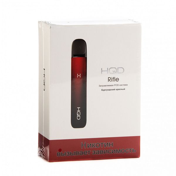 HQD Riffle (Заправляемая POD-система 450 mah+2сменных картриджей Красный) - Купить с доставкой в Красногорске