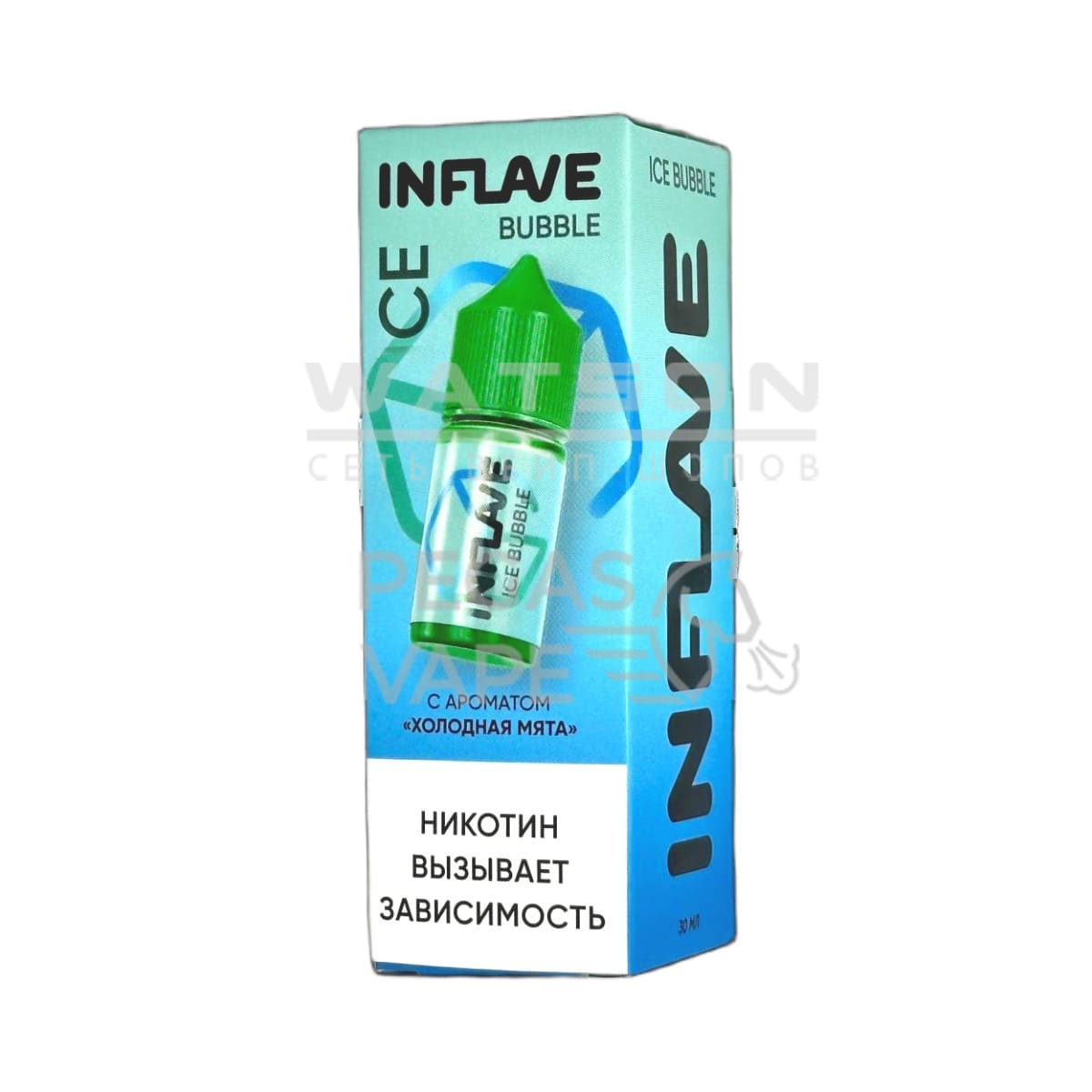 Жидкость INFLAVE BUBBLE ICE (Холодная мята) 30 мл 2% (20 мг/мл) Жидкость INFLAVE BUBBLE ICE (Холодная мята) 30 мл 2% (20 мг/мл) - Купить с доставкой в Красногорске