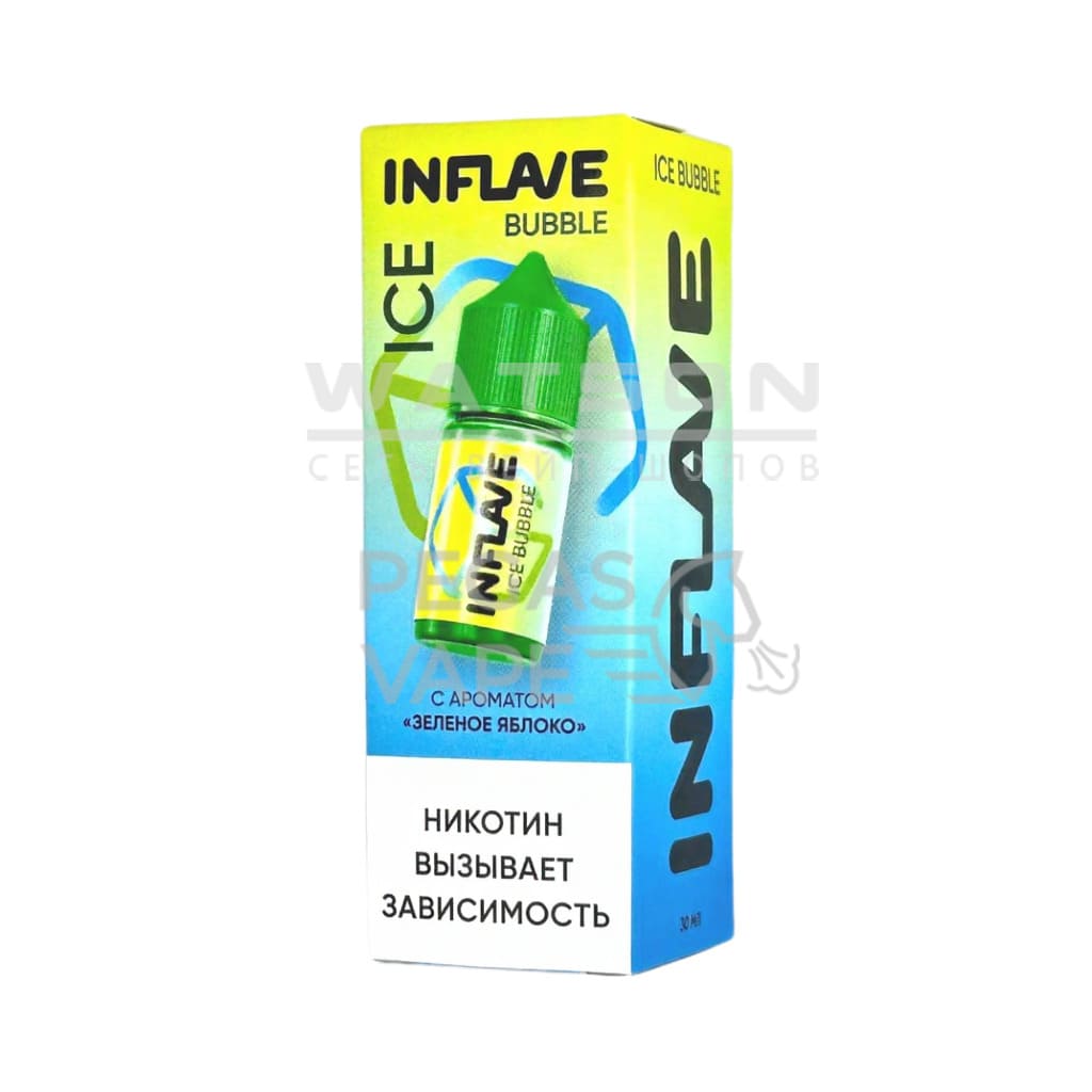 Жидкость INFLAVE BUBBLE ICE (Холодное зеленое яблоко) 30 мл 2% (20 мг/мл) Жидкость INFLAVE BUBBLE ICE (Холодное зеленое яблоко) 30 мл 2% (20 мг/мл) - Купить с доставкой в Красногорске