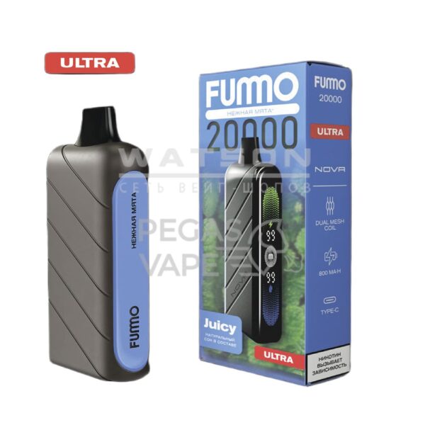 Электронная сигарета Fummo NOVA 20000 Ultra (Нежная Мята) - Купить с доставкой в Красногорске