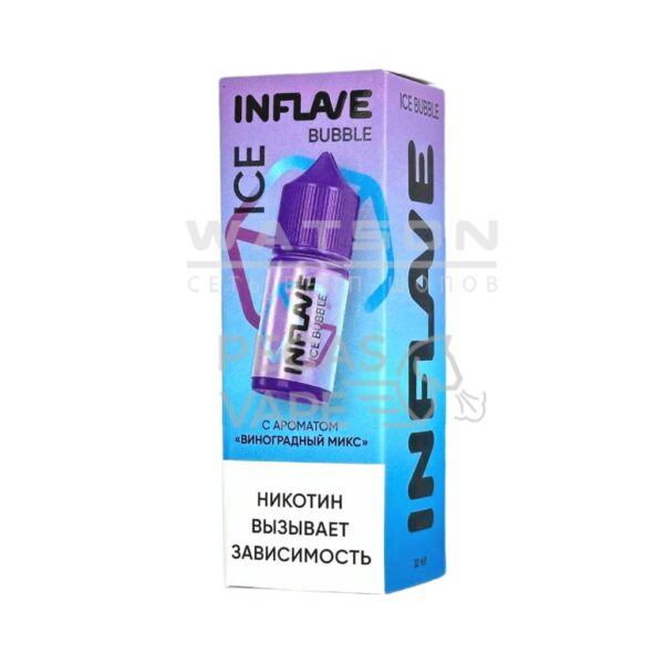 Жидкость INFLAVE BUBBLE ICE (Холодный виноградный микс) 30 мл 2% (20 мг/мл) - Купить с доставкой в Красногорске