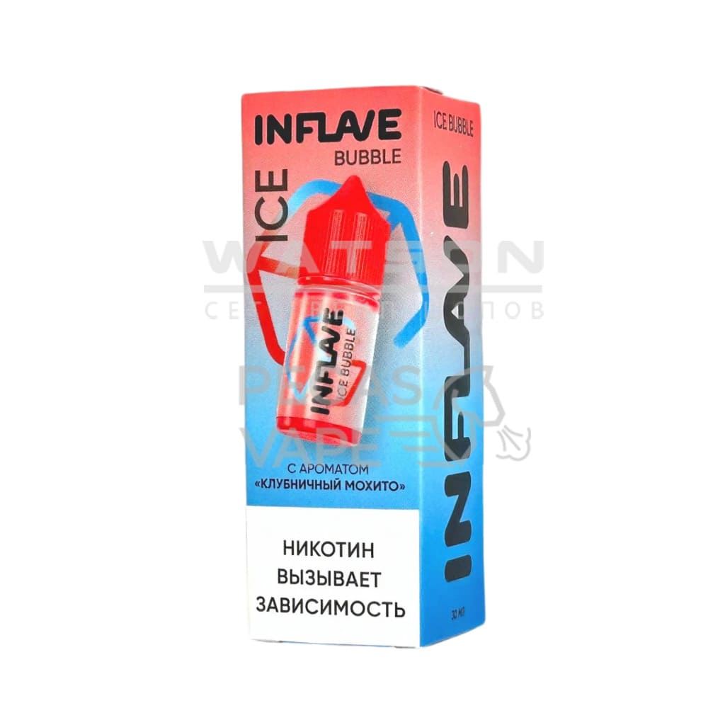 Жидкость INFLAVE BUBBLE ICE (Холодный клубничный мохито) 30 мл 2% (20 мг/мл) Жидкость INFLAVE BUBBLE ICE (Холодный клубничный мохито) 30 мл 2% (20 мг/мл) - Купить с доставкой в Красногорске