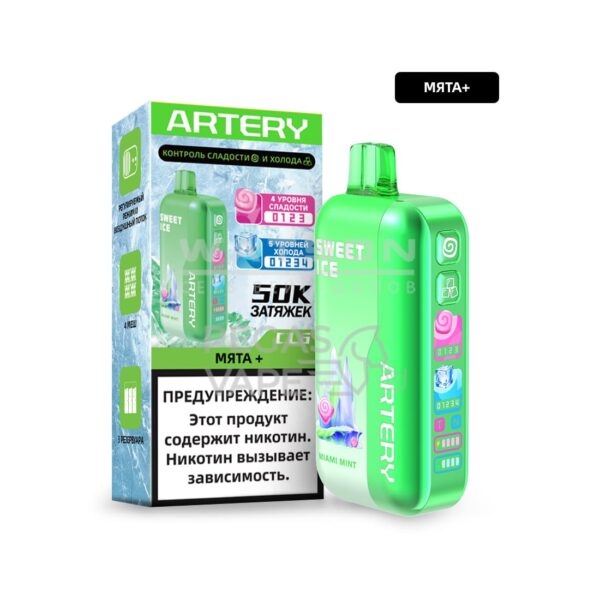 Электронная сигарета Artery CL6 50000 (SWEET+ICE edtion) (Мята) - Купить с доставкой в Красногорске