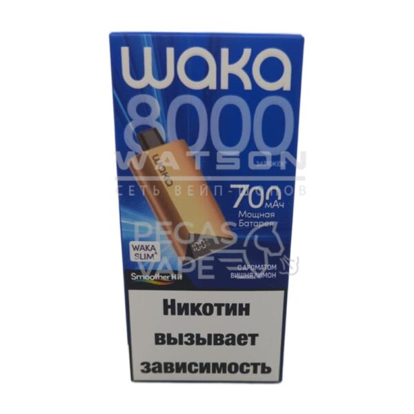 Электронная сигарета WAKA SLIM 8000 (Вишня лимон) - Купить с доставкой в Красногорске