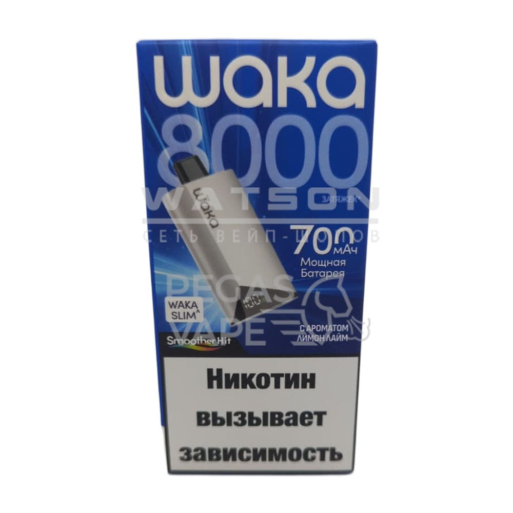 Электронная сигарета WAKA SLIM 8000 (Лимон Лайм) - Купить с доставкой в Красногорске