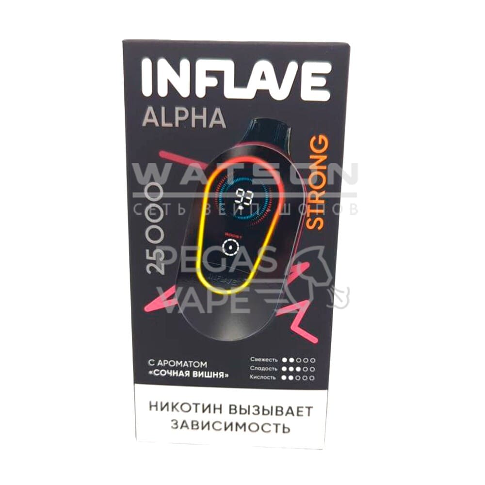 Электронная сигарета INFLAVE ALPHA 25000 STRONG (Сочная вишня) - Купить с доставкой в Красногорске