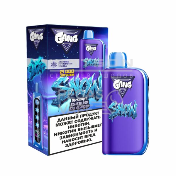 Электронная сигарета GANG SNOW 21000 (Ежевика со льдом) - Купить с доставкой в Красногорске