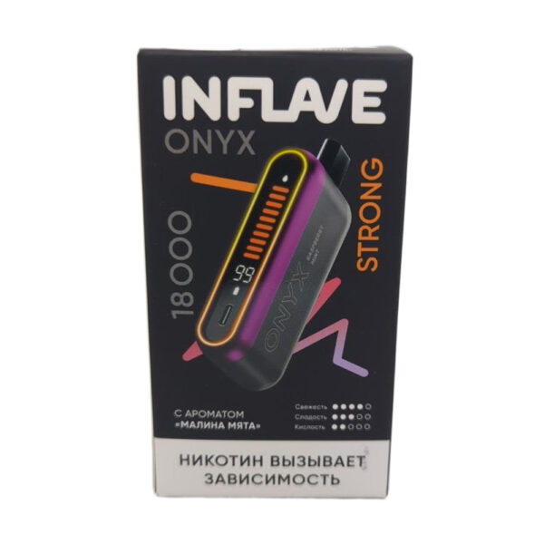 Электронная сигарета INFLAVE ONYX 18000 STRONG (Малина мята) - Купить с доставкой в Красногорске