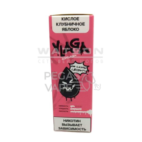 Жидкость VLAGA Кисляк Кислое клубничное яблоко 30 мл 2% (20 мг/мл) - Купить с доставкой в Красногорске
